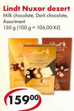 Lindt Nuxor dezert, 150 g