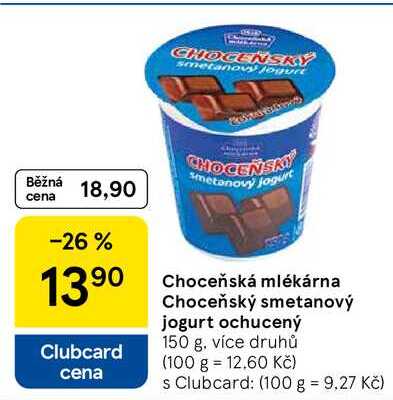 Choceňská Mlékárna Choceňský smetanový jogurt ochucený, 150 g