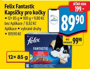 Felix Fantastic Kapsičky pro kočky, 12x 85 g