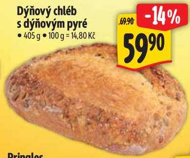 Dýňový chléb s dýňovým pyré, 405 g
