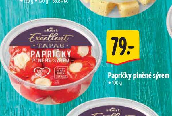   Papričky plněné sýrem 100 g 