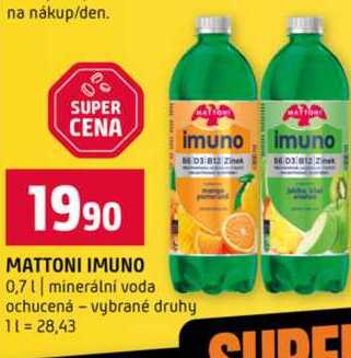 MATTONI IMUNO 0,7 l