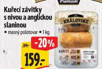 Kuřecí závitky s nivou a anglickou slaninou, 1 kg