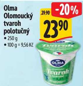 Olma Olomoucký tvaroh polotučný, 250 g 