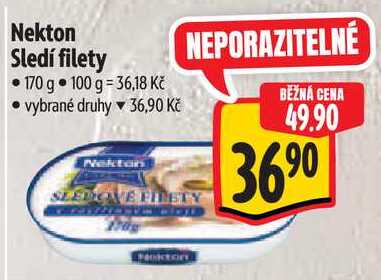Nekton Sledí filety, 170 g