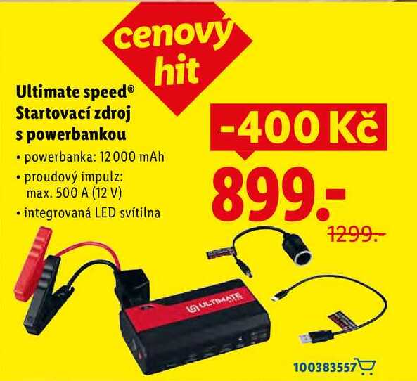 Ultimate speed Startovací zdroj s powerbankou 