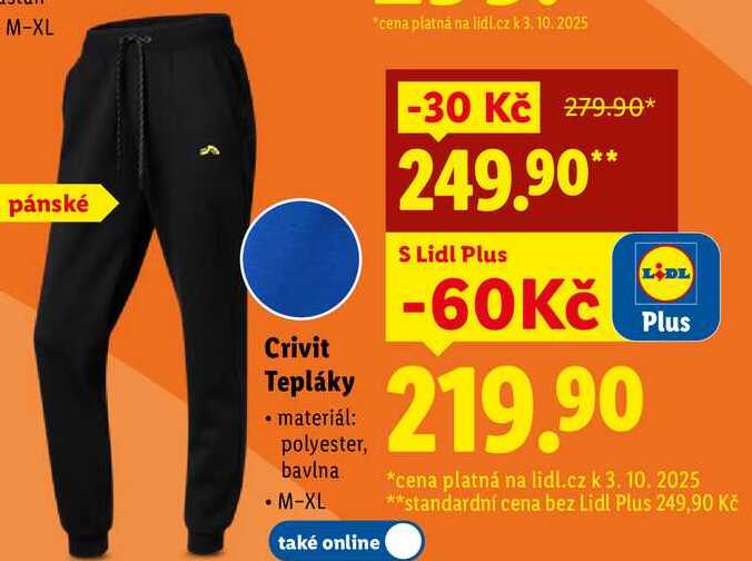Crivit Tepláky 
