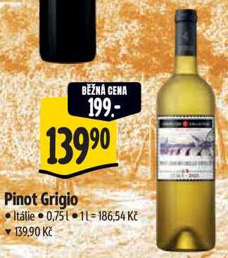 Pinot Grigio, 0,75 l