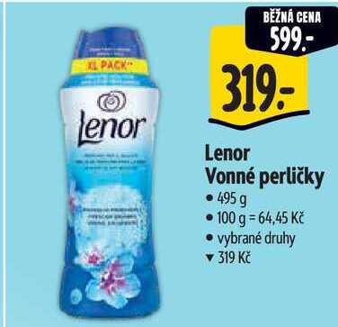 Lenor Vonné perličky, 495 g 