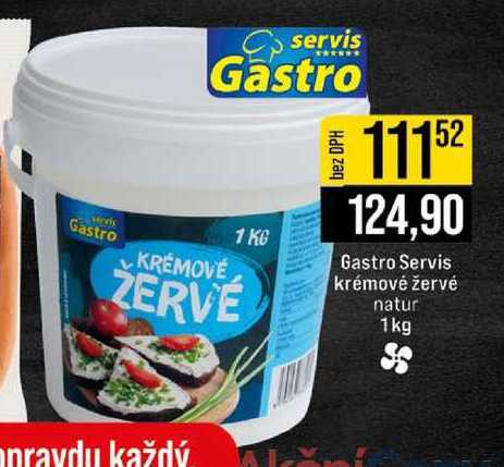 Gastro Servis Krémové žervé natur 1kg 