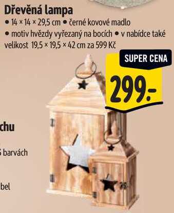 Dřevěná lampa