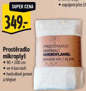Prostěradlo mikroplyš 