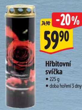 Hřbitovní svíčka, 225 g 