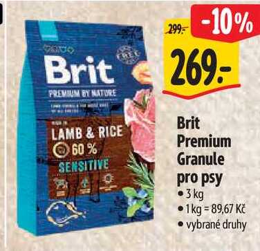 Brit Premium Granule pro psy, 3 kg