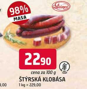 ŠTÝRSKÁ KLOBÁSA 100 g