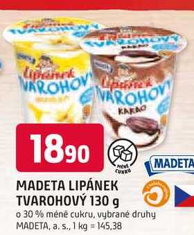 MADETA LIPÁNEK TVAROHOVÝ 130 g 