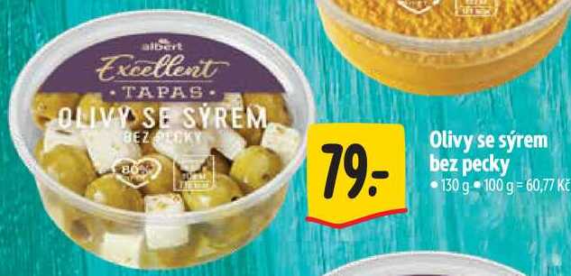 Olivy se sýrem bez pecky, 130 g