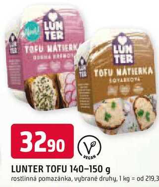 LUNTER TOFU 140-150 g rostlinná pomazánka