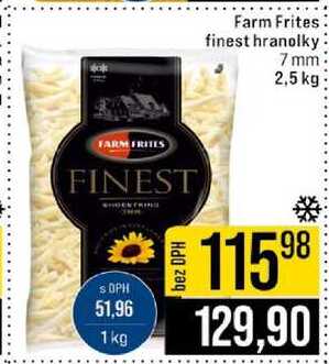 Farm Frites finest hranolky 7 mm 2,5 kg 