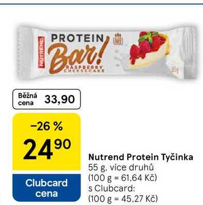 Nutrend Protein Tyčinka, 55 g, více druhů 
