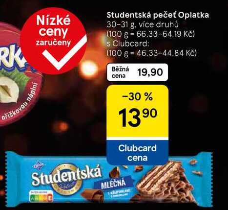 Studentská pečeť Oplatka, 30-31 g, více druhů 