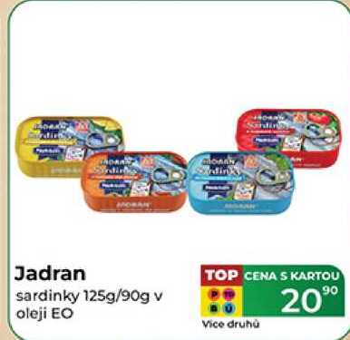 Jadran sardinky 125g/90g v oleji EO 