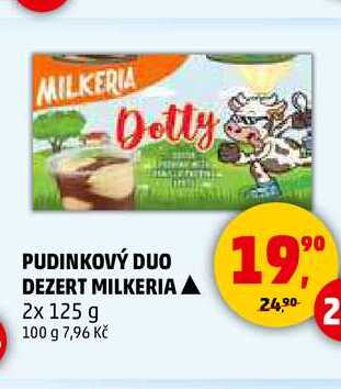 PUDINKOVÝ DUO DEZERT MILKERIA, 2x 125 g