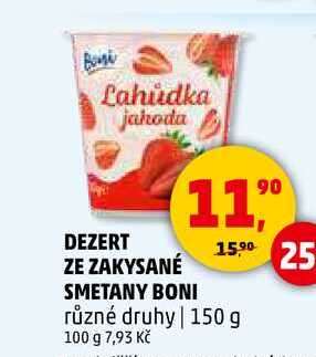 DEZERT ZE ZAKYSANÉ SMETANY BONI, 150 g 