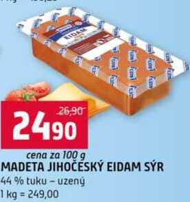 madeta jihočeský eidam  sýr uzený 