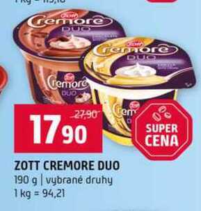 Zott Cremore Duo 190 g
