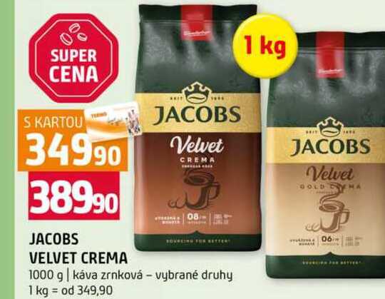 Jacobs velvet crema 1000g 