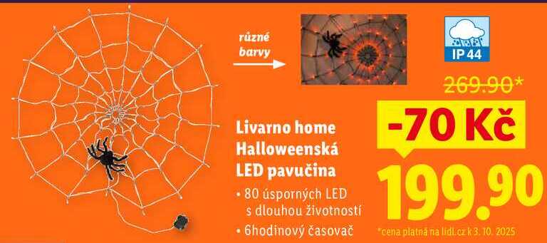 Livarno home Halloweenská LED pavučina 