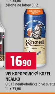 Velkopopovický kozel nealko 0,5 l