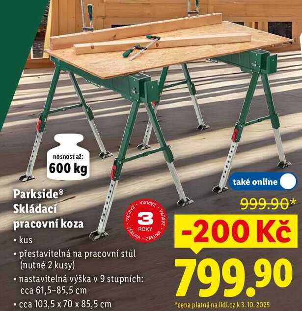 Parkside Skládací pracovní koza 