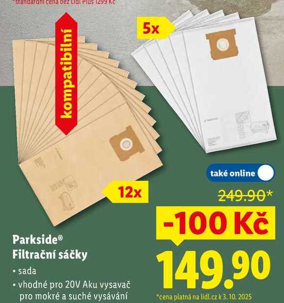 Parkside Filtrační sáčky 