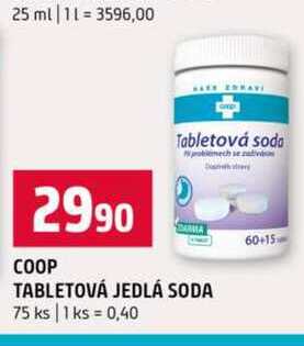 Coop tabletová jedlá soda 75 ks