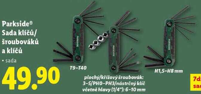 Parkside Sada klíčů/šroubováků a klíčů