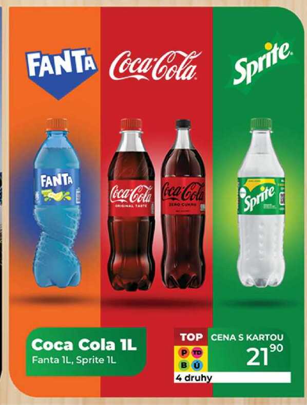 Coca Cola IL Fanta 1L, Sprite 1L 