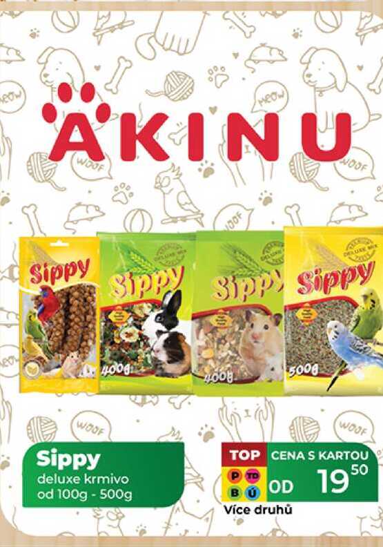 Sippy deluxe krmivo od 100g - 500g 