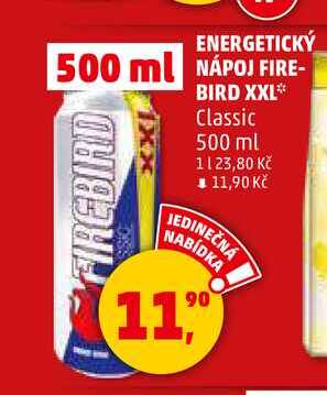 ENERGETICKÝ NÁPOJ FIREBIRD XXL Classic, 500 ml 