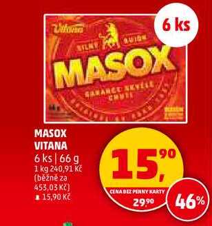 MASOX VITANA 6 ks, 66 g
