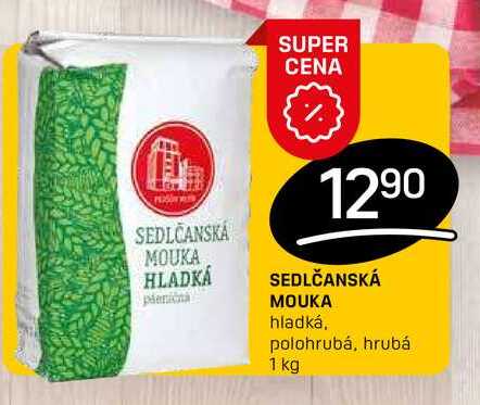 SEDLČANSKÁ MOUKA hladká, polohrubá, hrubá 1 kg