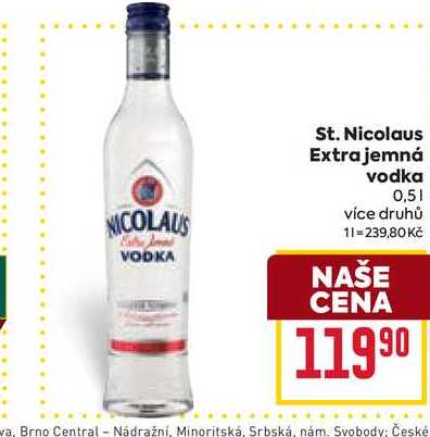 St. Nicolaus Extra jemná vodka 0,5l