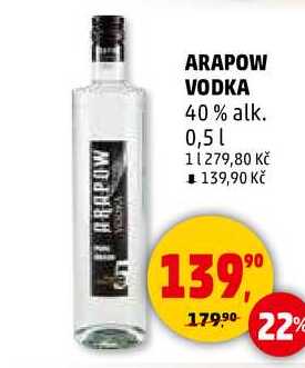 ARAPOW VODKA 40% alk., 0,5 l