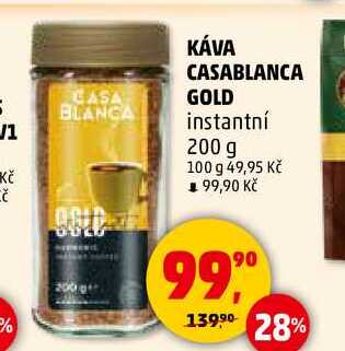 KÁVA CASABLANCA GOLD instantní, 200 g