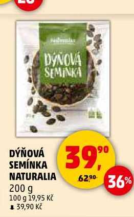 DÝŇOVÁ SEMÍNKA NATURALIA, 200 g