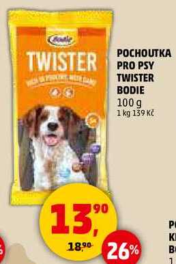 POCHOUTKA PRO PSY TWISTER BODIE, 100 g