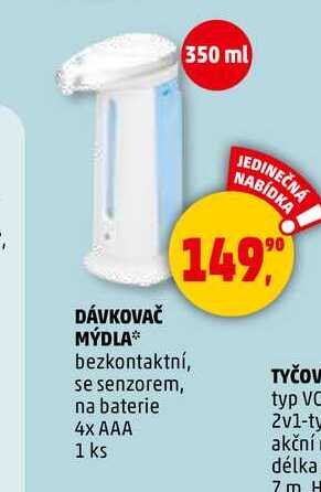 DÁVKOVAČ MÝDLA, 1 ks