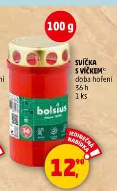 SVÍČKA S VÍČKEM doba hoření 36 h, 1 ks 