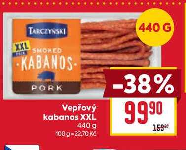 Vepřový kabanos XXL 440g